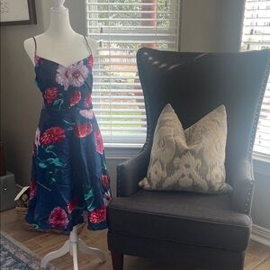 Floral Blue Dress - Elegant Home Accent